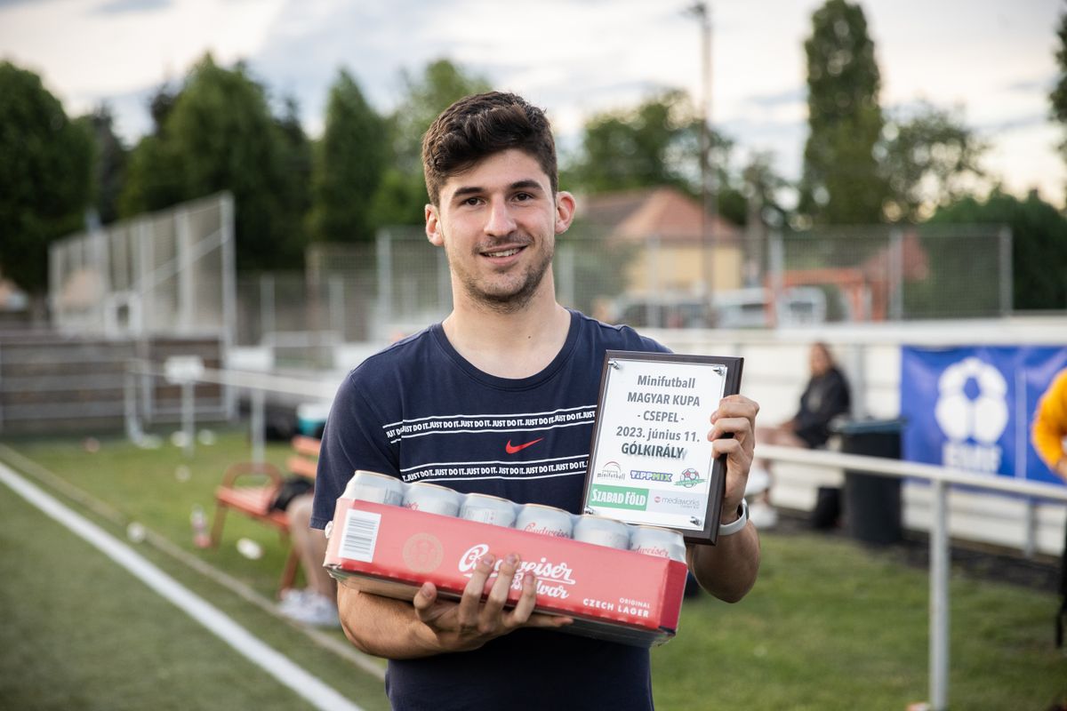 Farkas Bálint, a Tippmix Minifoci Magyar Kupa gólkirálya / Fotó: Polyák Attila - Origo