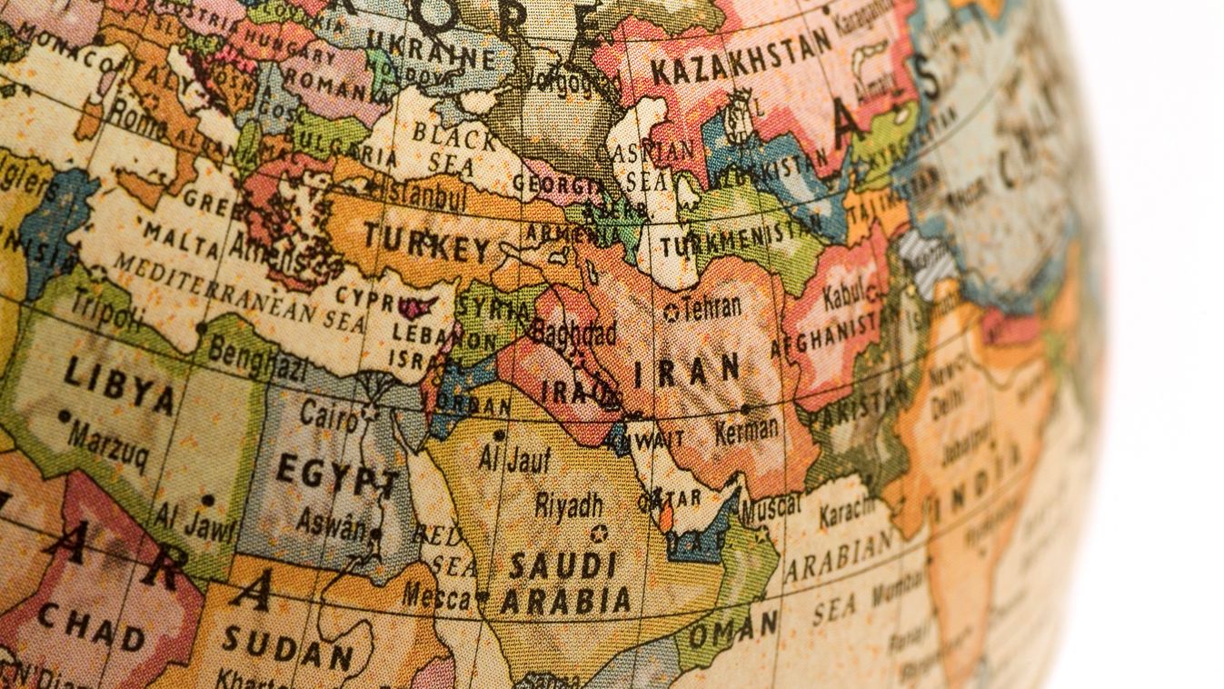 Irán, Közel-Kelet, térkép