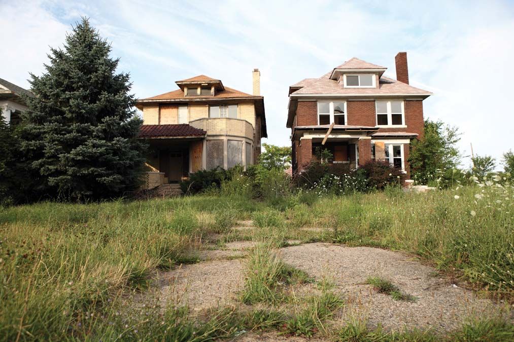 Abandoned,Houses,In,Detroit,,Michigan