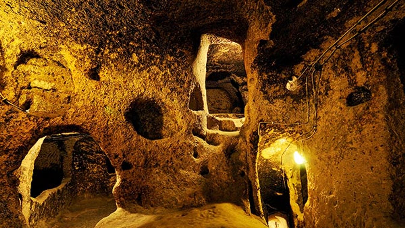 Kaymakli underground city is built 8 levels deep into the earth and was big enough for 5000 people.