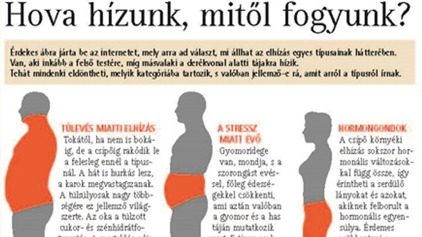 Melyik ábrára ismer rá? - Hova hízunk, mitől fogyunk?