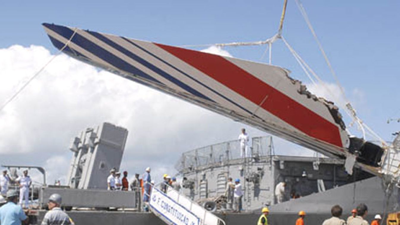 Debris of the missing Air France flight 447, recovered from the Atlantic Ocean, arrives at Recife's port