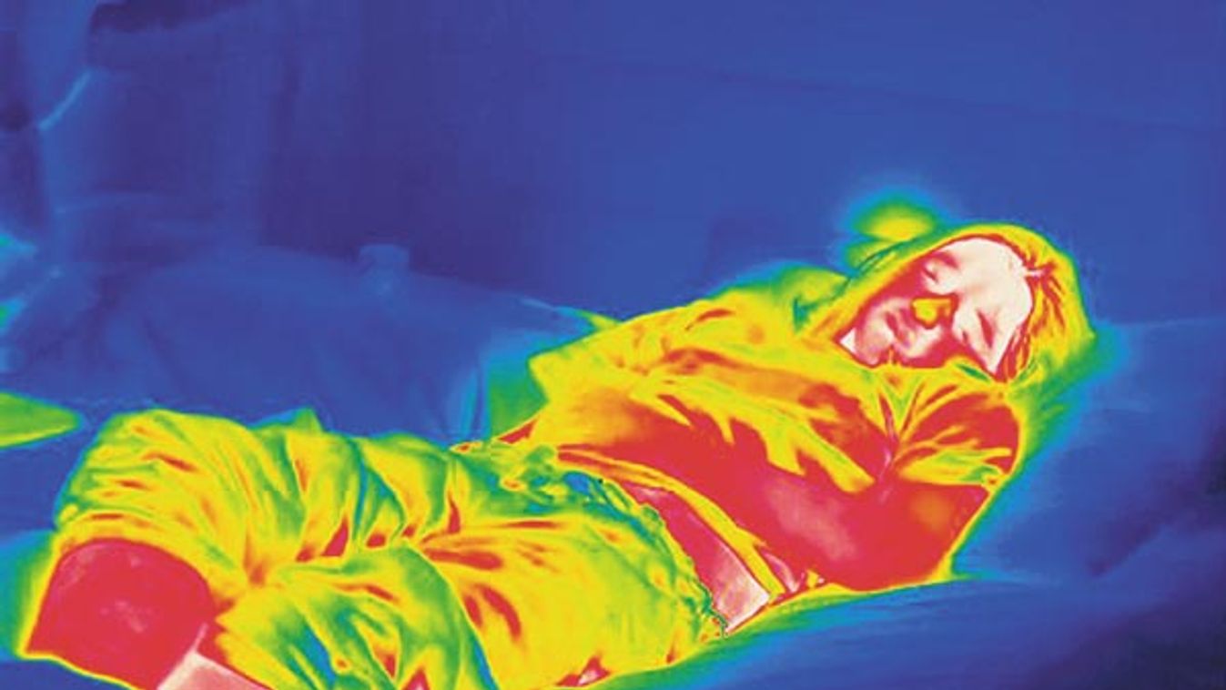 Thermogram of a sleeping teenage girl