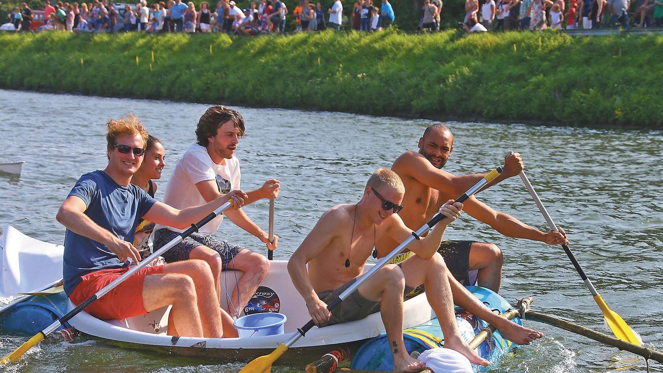 International Bathtub Regatta In Dinant, Belgium