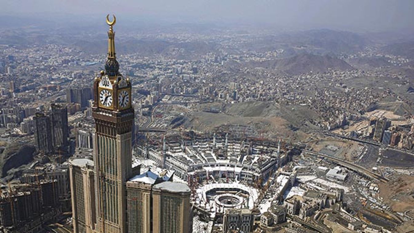 An aerial view of the Grand Mosque is seen in the holy city of Mecca