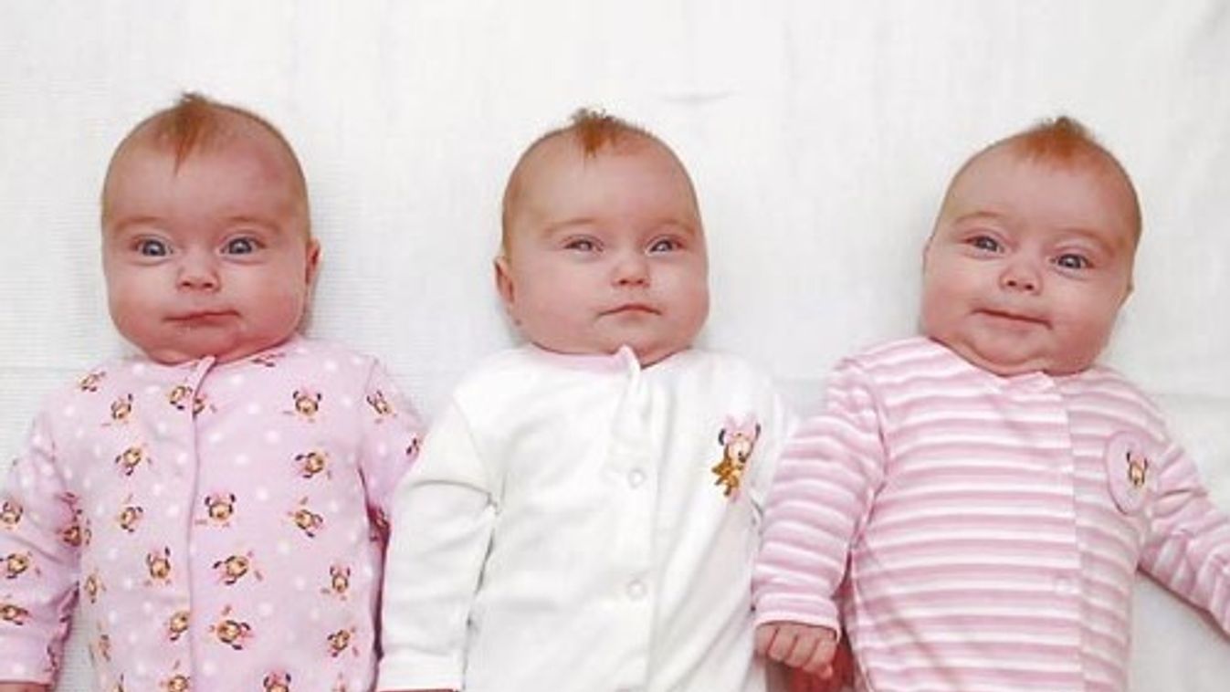 The 200 million-to-one identical triplets, Peterborough, Britain - Apr 2008