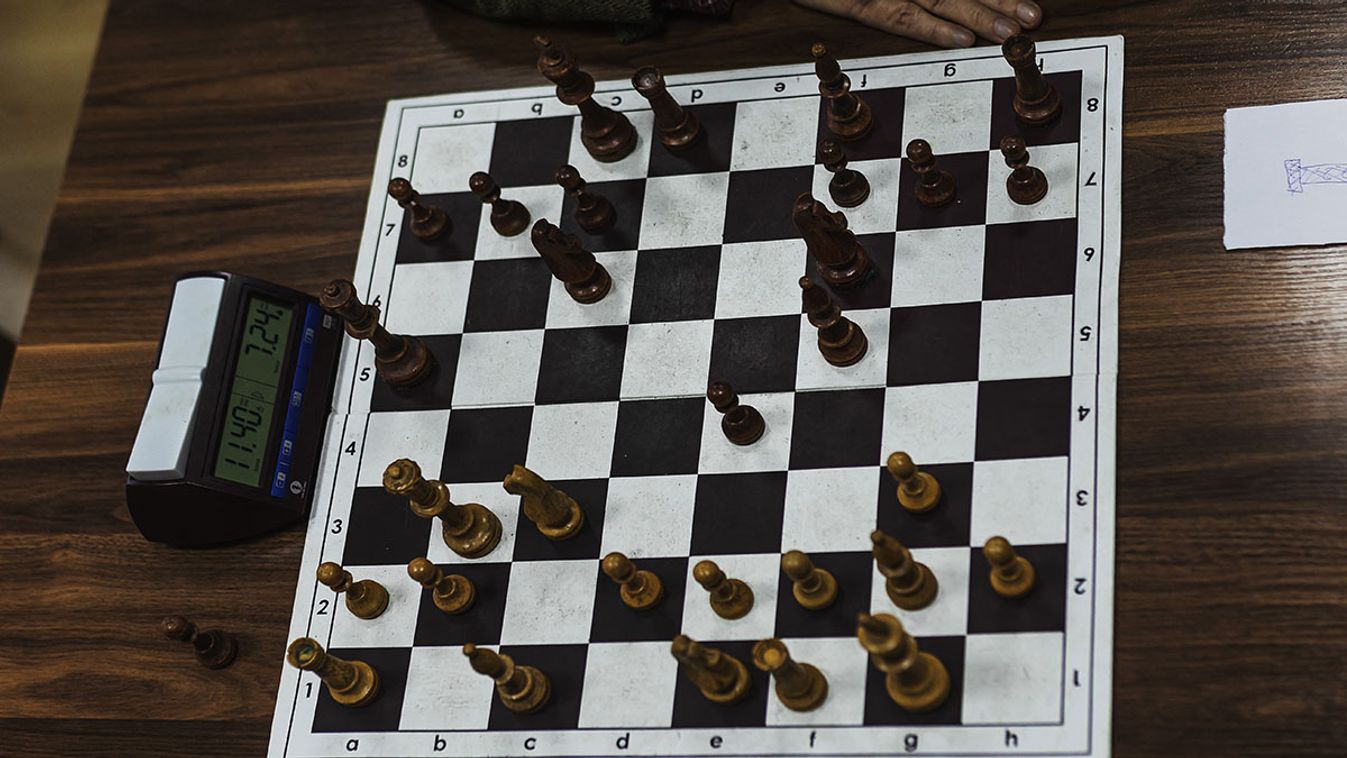 Third chess tournament at a bomb shelter in Ukraine