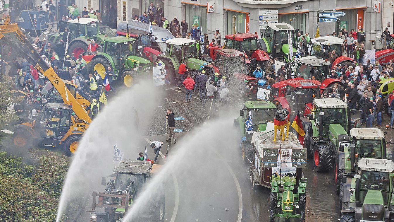 Farmers protest in Brussels