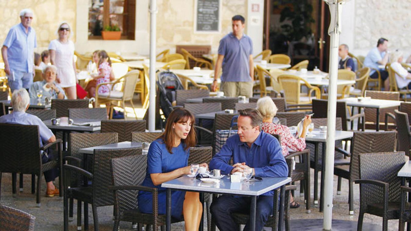 British Prime Minister David Cameron Holidays In Spain