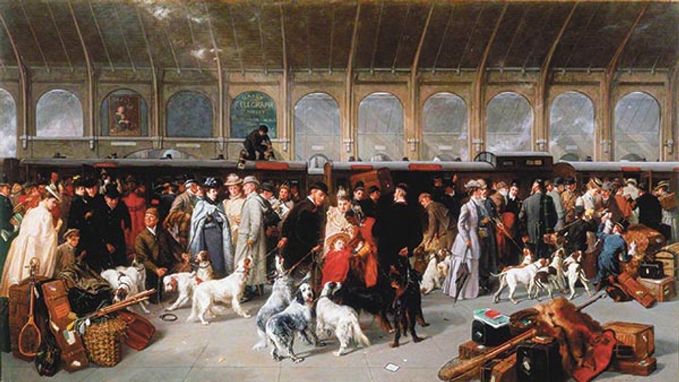 Earl, George, 1824-1908; Going North: King's Cross Station, London