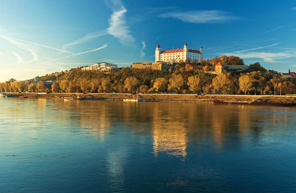 Bratislava,Castle,parliament,And,Danube,River,And,Beautiful,Fall,Day,slovakia