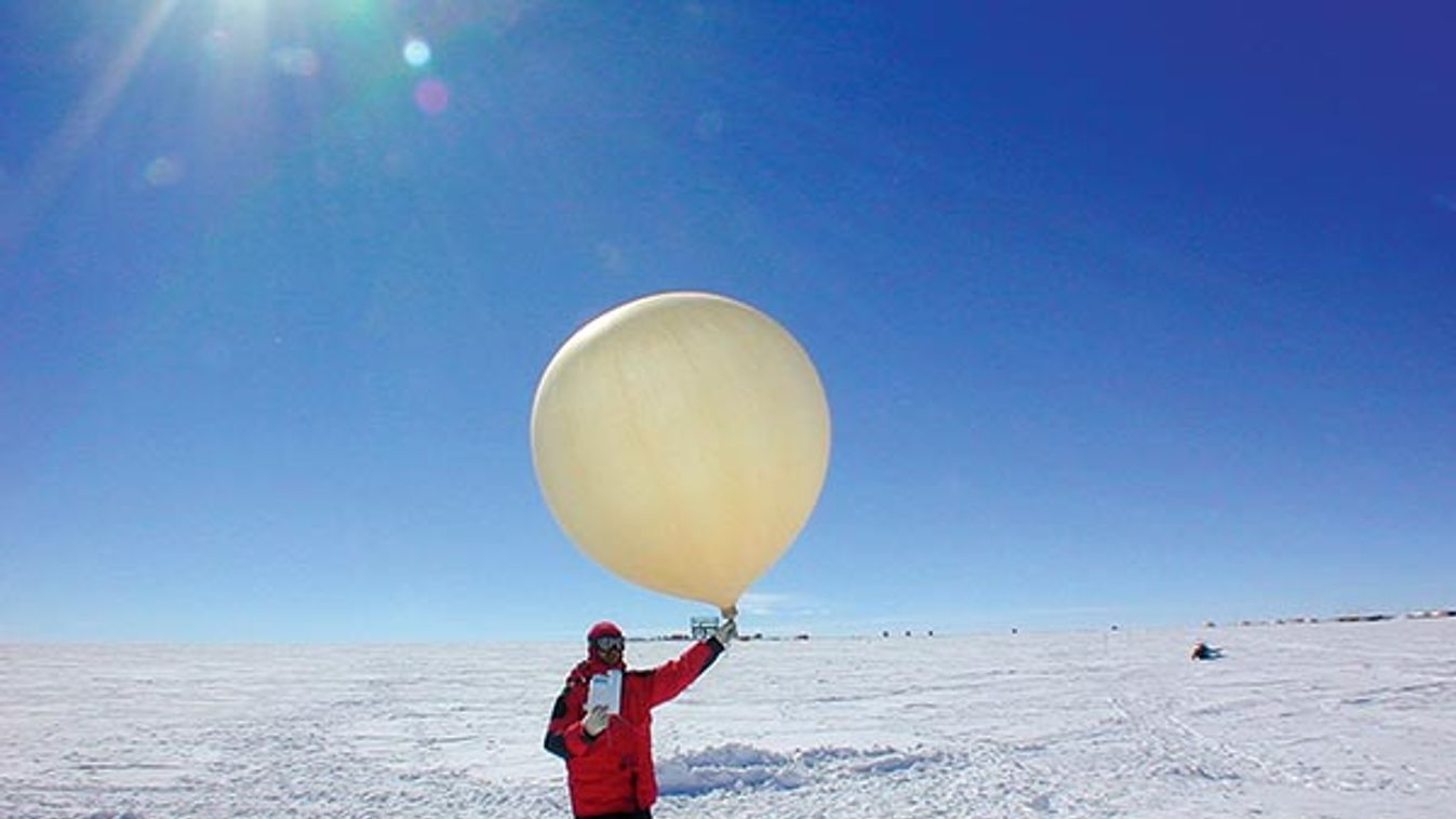 Antarctic weather balloon research