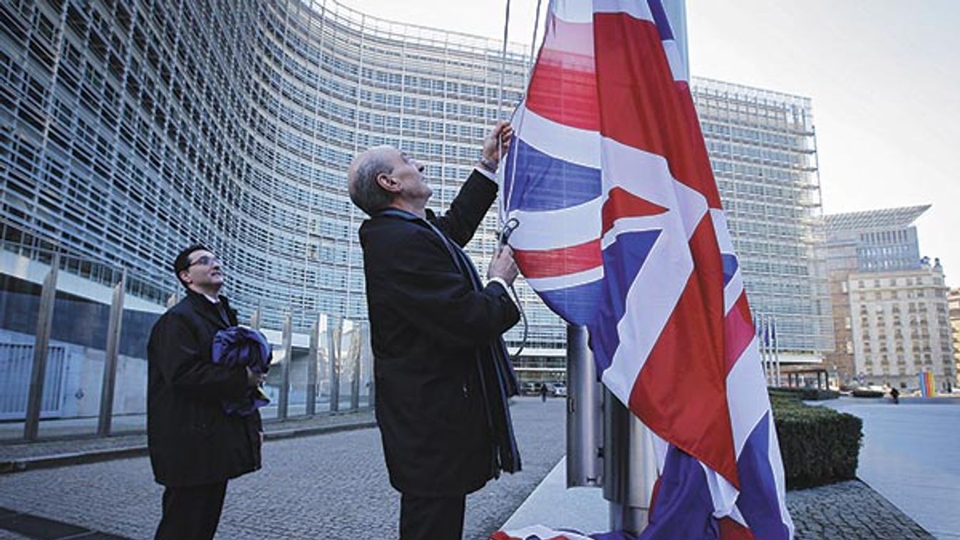 British PM Cameron in Brussels