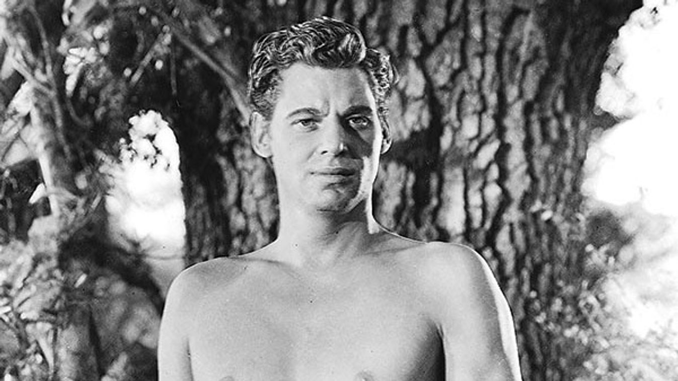 Johnny Weissmuller as Tarzan in film TARZAN AND HIS MATE (1934)