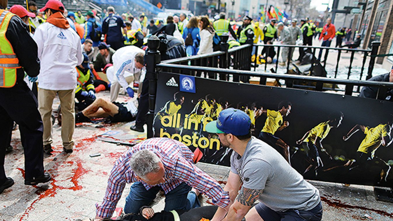 Explosions At 117th Boston Marathon