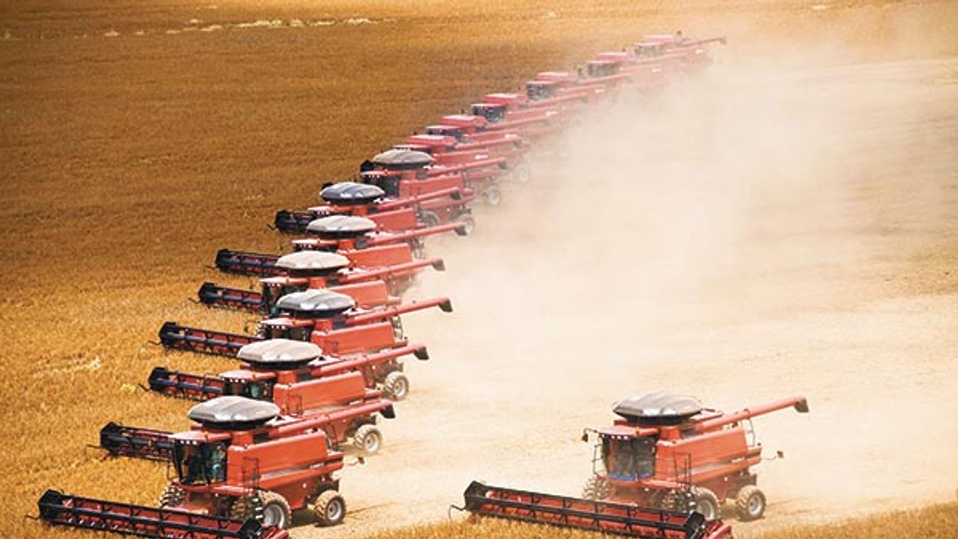 Soy beans are harvested at Fartura Farm 200 km from Cuiaba Mato Grosso Brazil