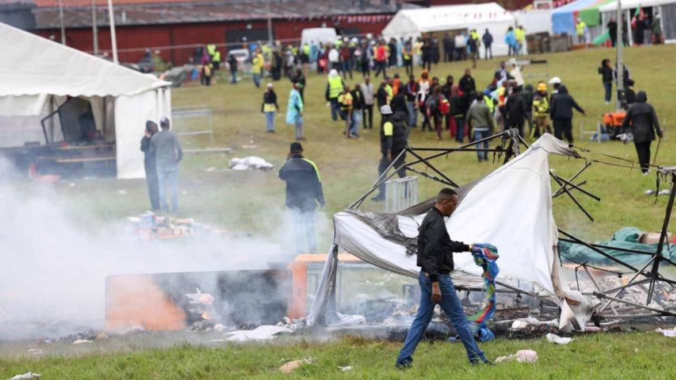 Swedish police clashed with protesters at an Eritrean festival in a Stockholm suburb on Thursday 3 August, 2023. Police said as media reported that opponents threw stones, trashed festival tents and cars have been set on fire.