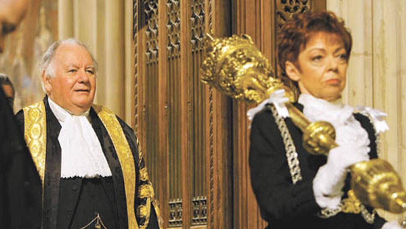 File photograph shows Britain's Speaker of the House of Commons Martin walking in procession during the State Opening of Parliament in London