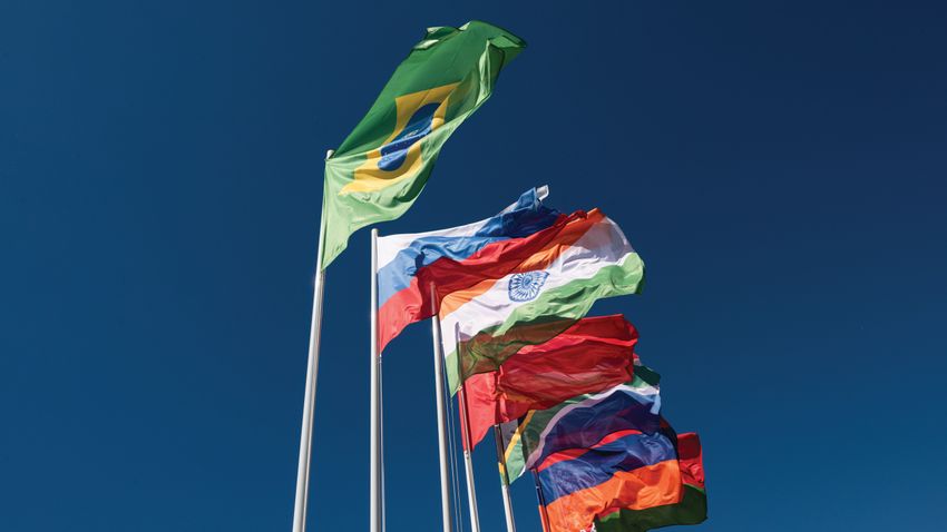 Flags,Of,The,Brics,Countries,In,The,Blue,Sky