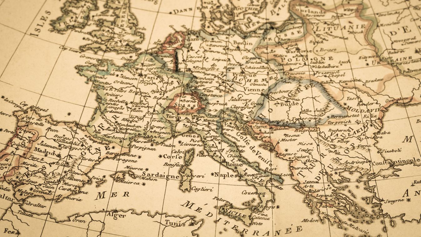 Antique,Old,Map,Europe