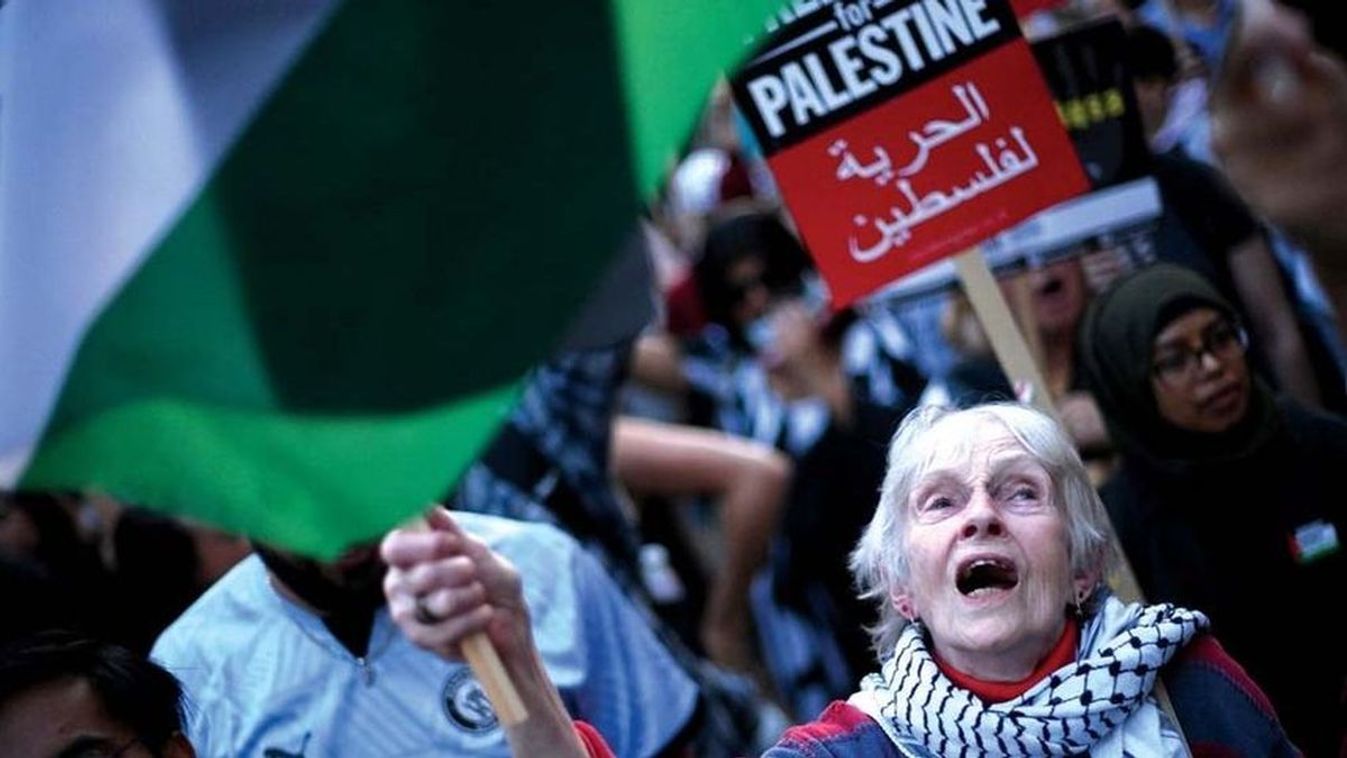 Palesztináért tüntettek