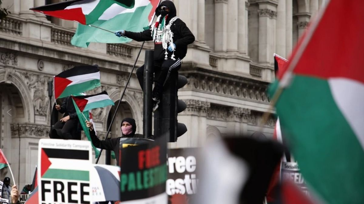 Londonban százezres palesztinbarát tüntetés volt