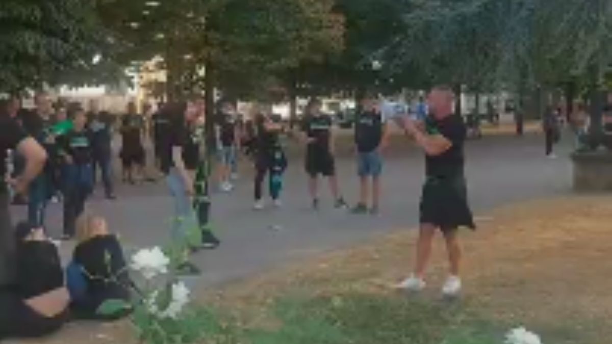 Így gyülekeznek a Fradi-szurkolók Firenzében (videó)