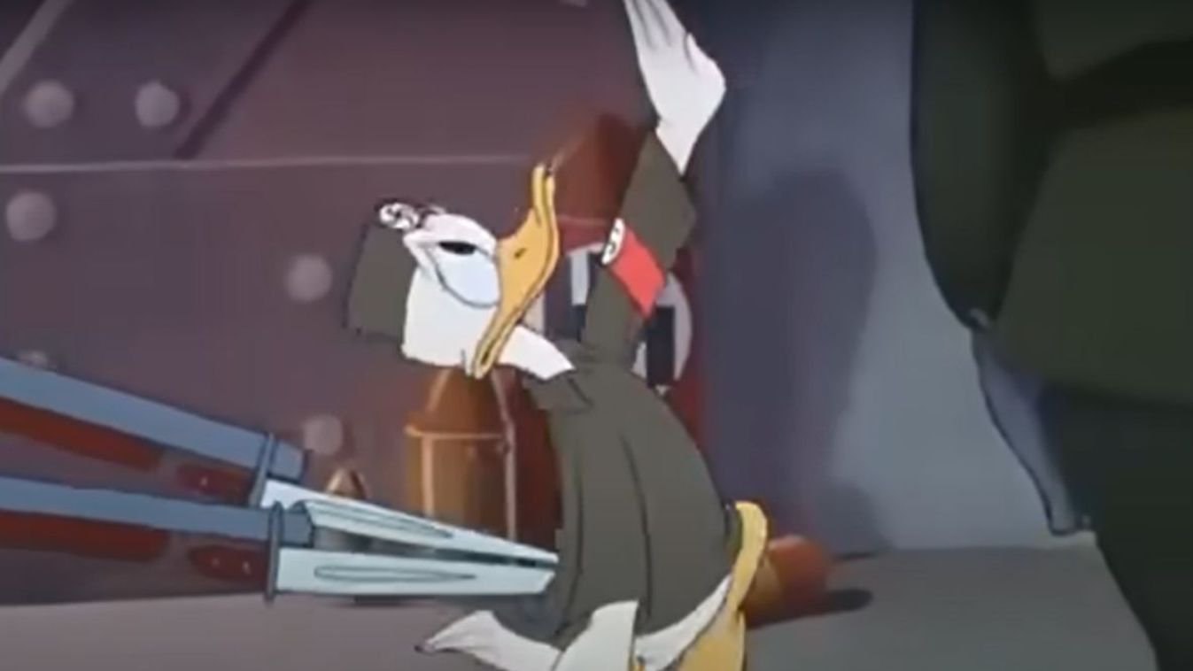 Donald kacsa, a kedvelt Walt Disney-figura ezúttal háborús propagandafilmben