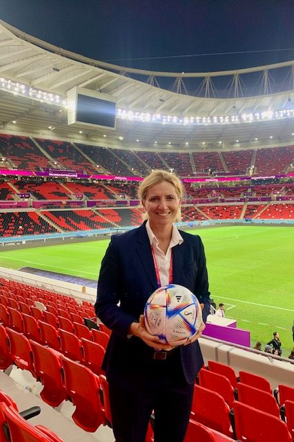 Rózsa Dóra a katari labdarúgó világbajnokság jegyértékesítési menedzsere volt. Fotó: Rózsa Dóra