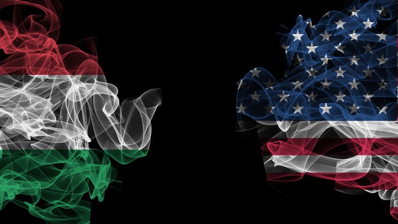 Flags,Of,Hungary,And,Usa,On,Black,Background,,Hungary,Vs