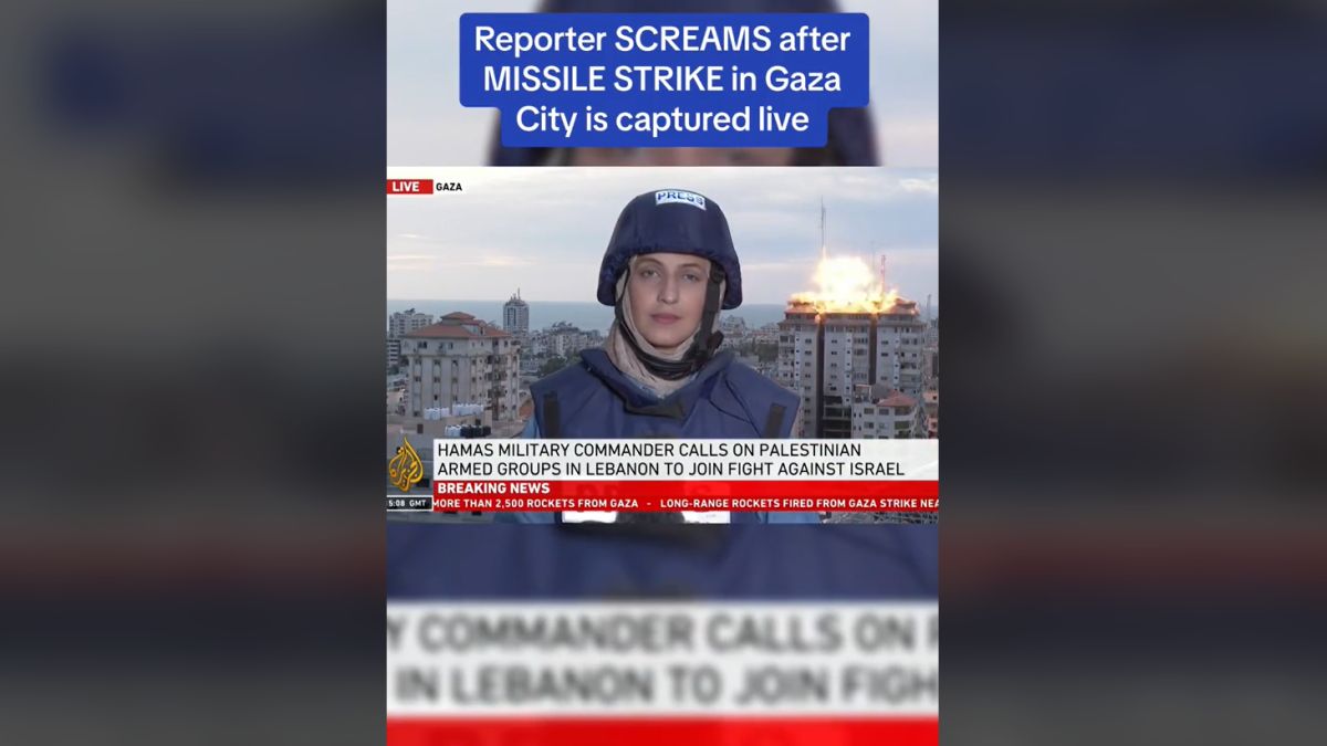 Sokkoló pillanat – élő adásban csapódott be egy izraeli rakéta Gázában