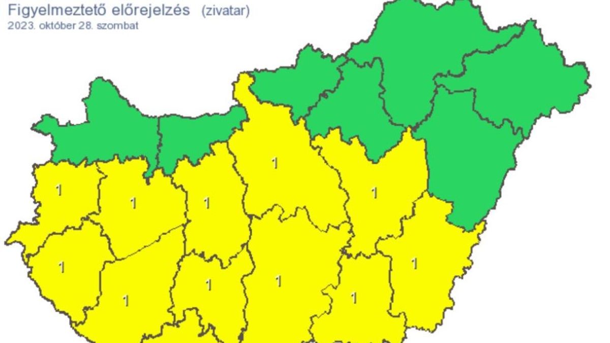 Figyelmeztetést adtak ki több vármegyében!