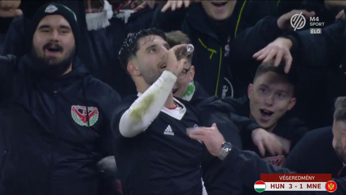 Szoboszlai a szurkolókkal pálinkázott a meccs után (videó)