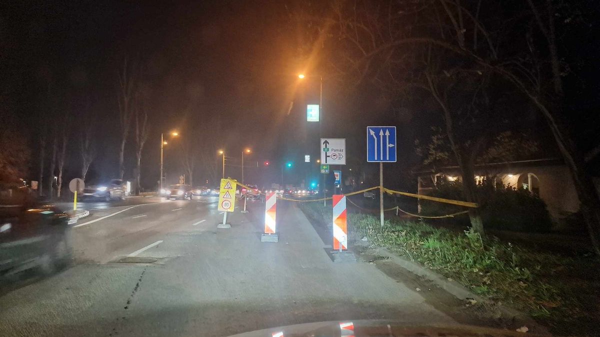 Az aszfalt alól szivárgott a gáz Szentendrén