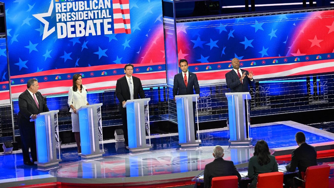 A republikánus elnökjelöltek 2023 november 8-i vitája Miamiben