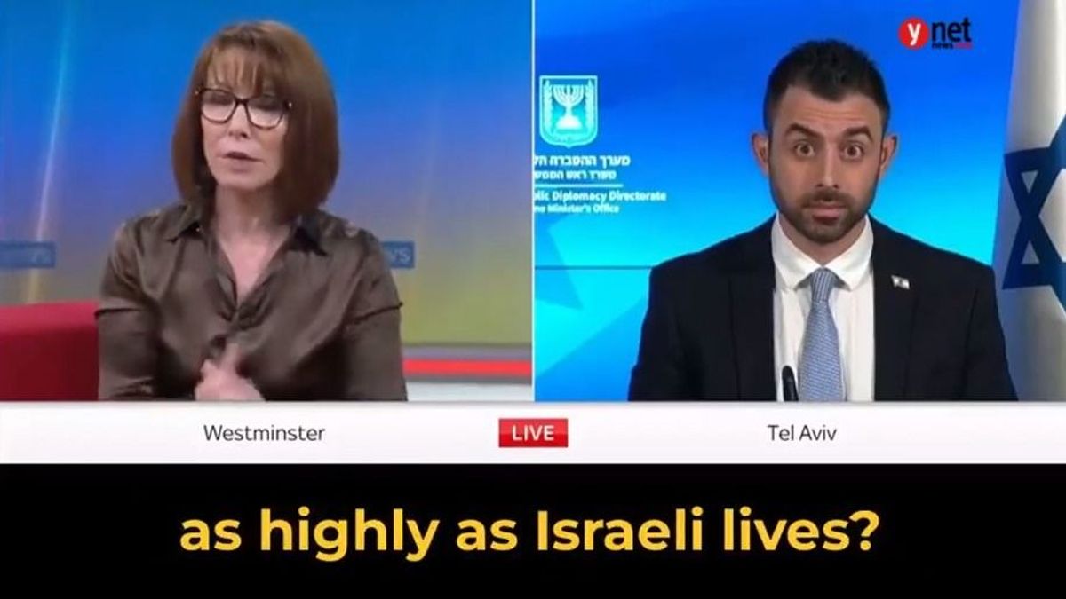 Kiakadt az izraeli szóvivő a műsorvezetőn, aki szerint 150 fogoly cseréje 50 túszra azt jelenti, hogy a palesztinok...
