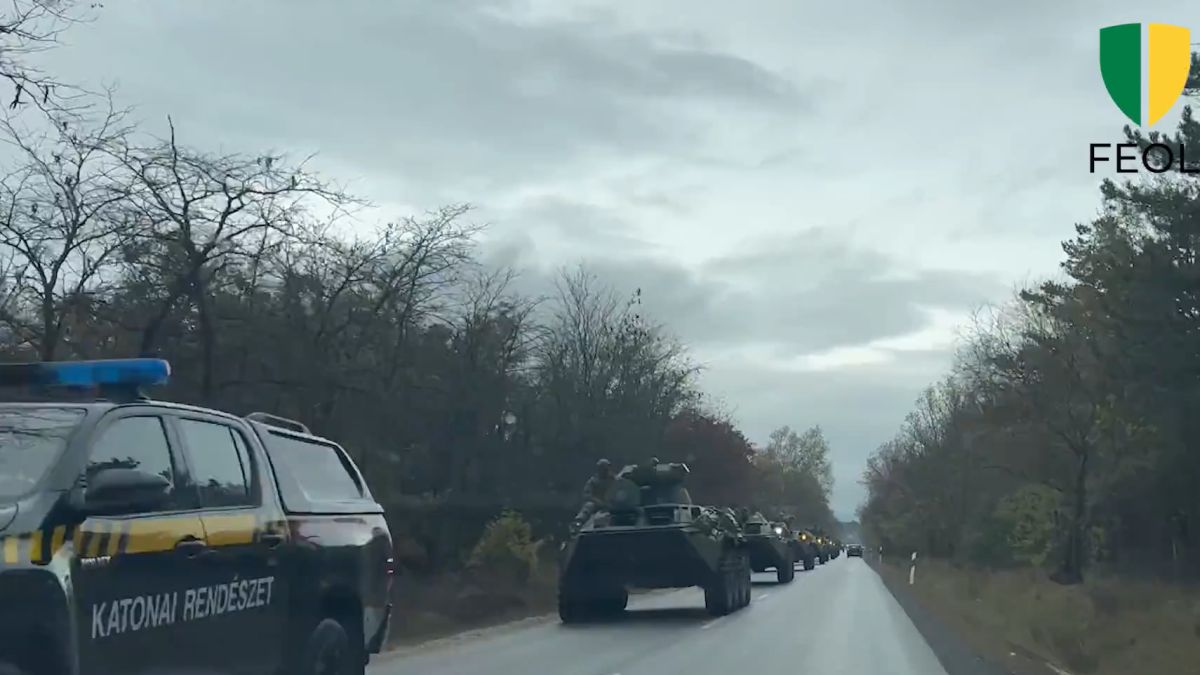 Így vonul a harckocsi-konvoj Fejér vármegyében (videó)
