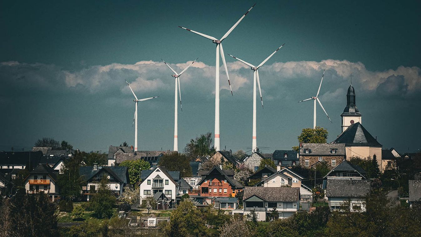 Morsdorf,,Germany,-,April,23,,2022:,Wind,Turbines,Against,A
