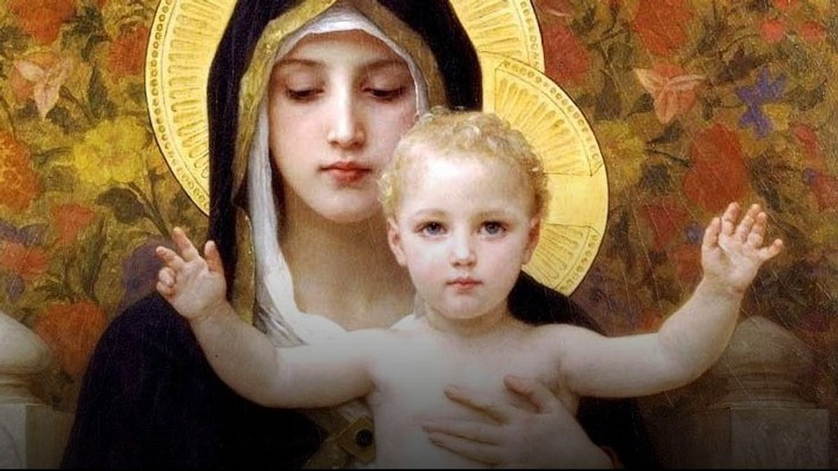 A béke arca az övé: Mária, béke királynője, könyörögj értünk!