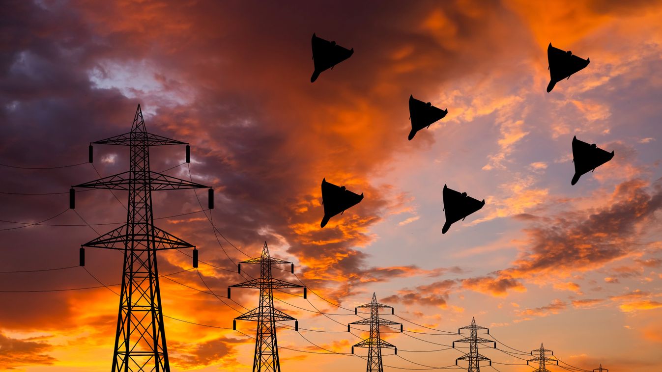 Attack of kamikaze drones on the power grid. Drones over power lines