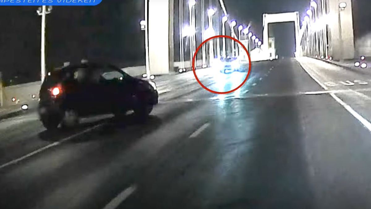 Gázt adott, miközben felhajtott a fagyos Erzsébet hídra, hatalmas piruett lett a vége