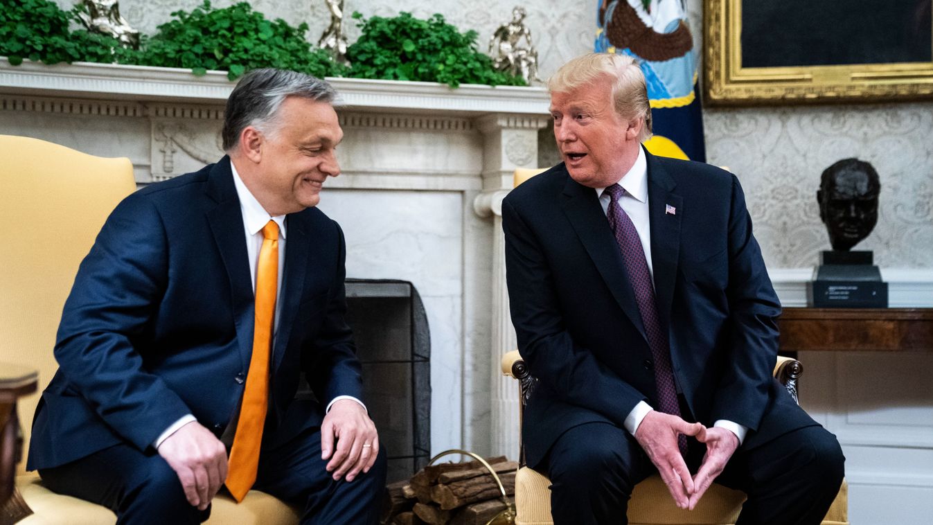 Donald Trump és Orbán Viktor találkozója a Fehér Házban 2019 májusában