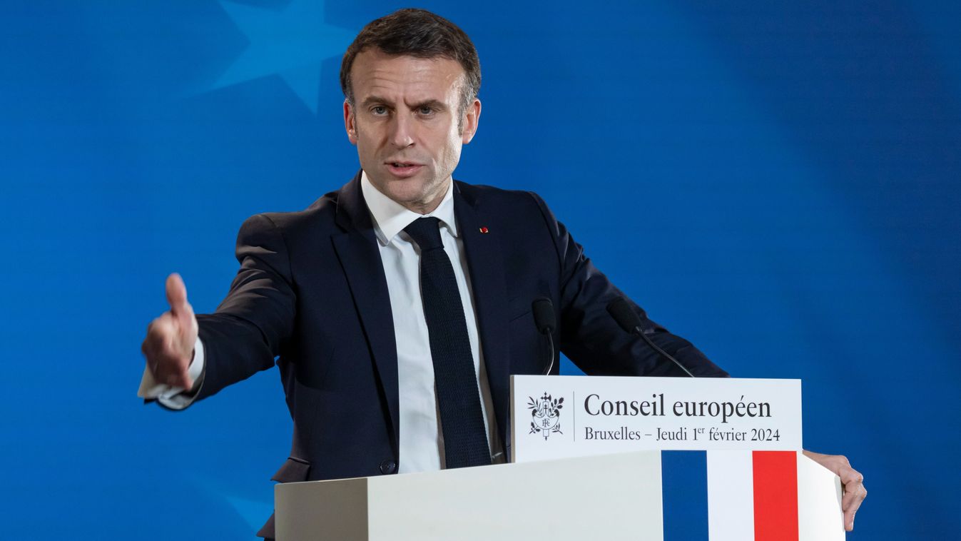 Emmanuel Macron At A Press Conference After The Special EU Summit