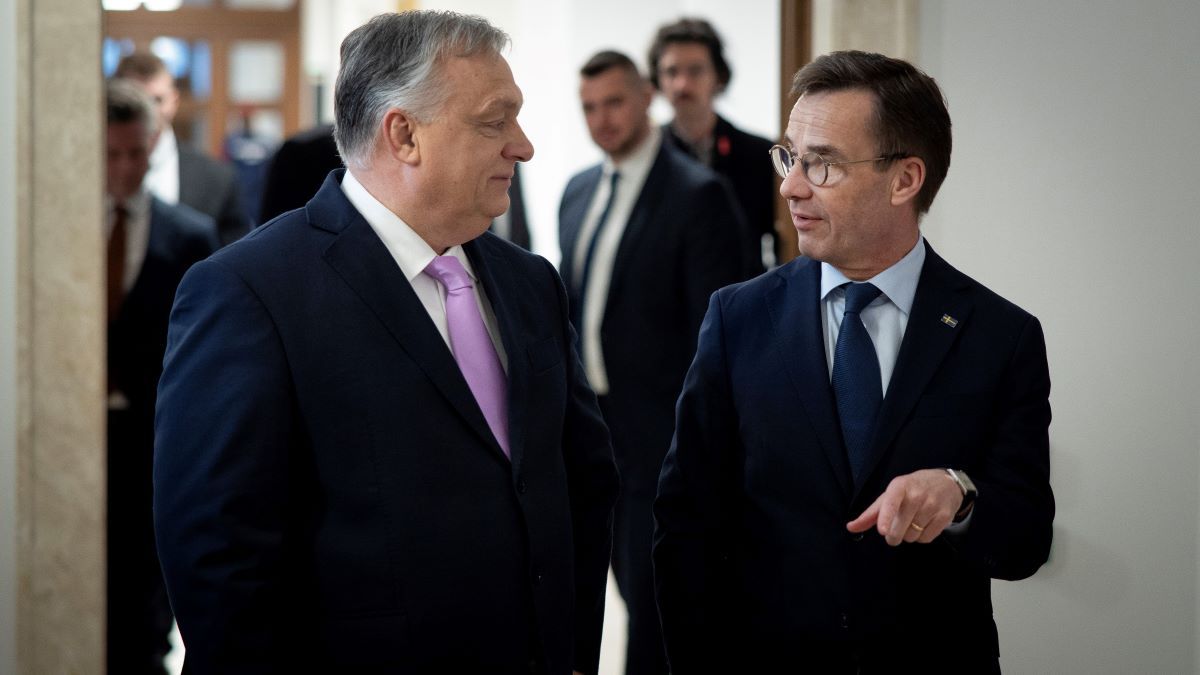 Így fogadta Orbán Viktor a svéd miniszterelnököt (FOTÓK)
