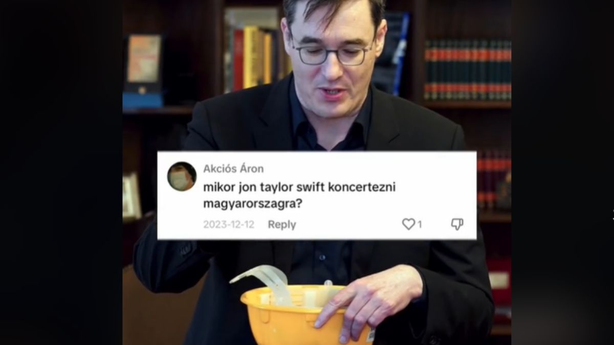 Karácsony jó érzékkel gratulált a Céline Diont megalázó Taylor Swiftnek, de legalább az A-Híd-as munkavédelmi sisakot eltüntette