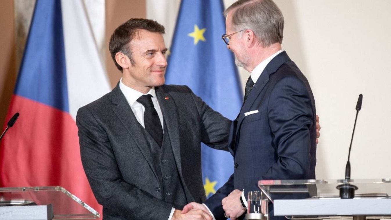 France President Emmanuel Macron visits Prague