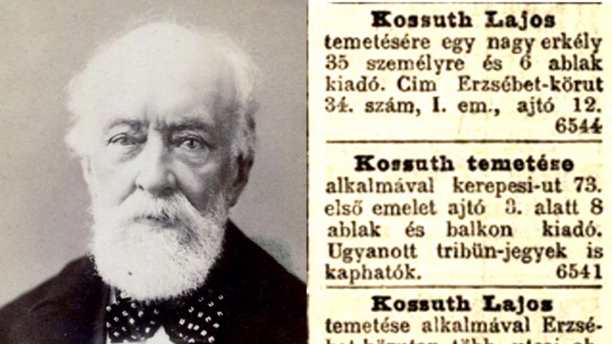 Borsos áron adták bérbe a Kossuth temetési menetére néző ablakokat az élelmes tulajok