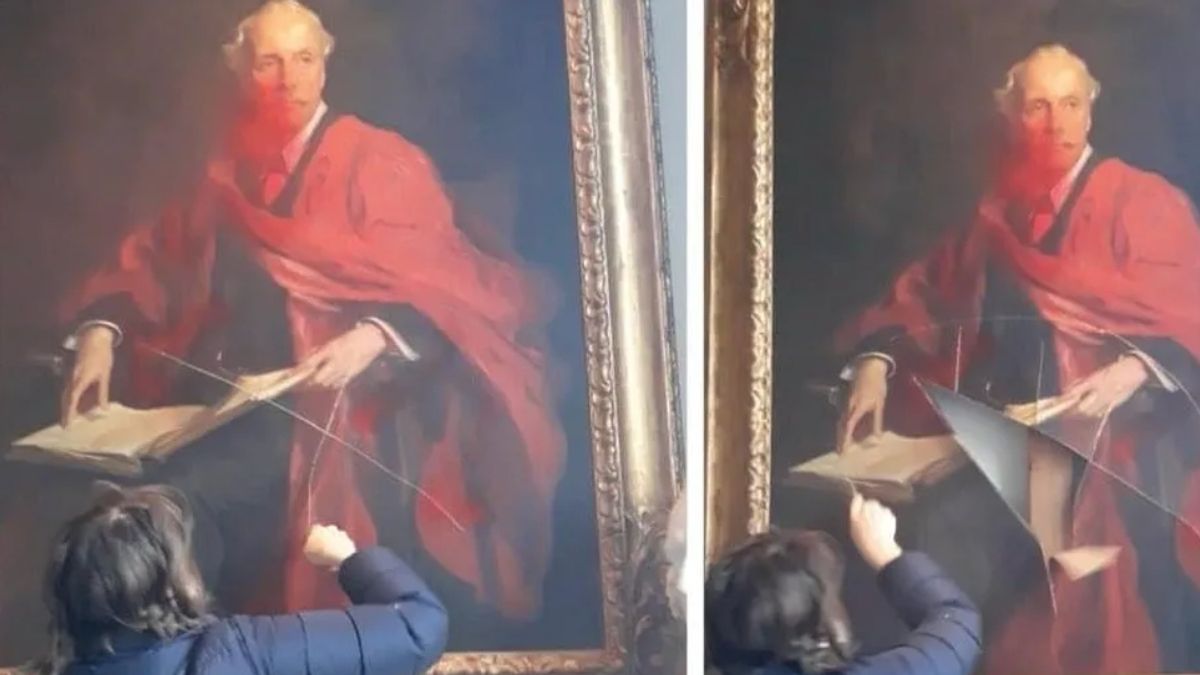 Palesztinpárti vandál tette tönkre a magyar festő alkotását Angliában (VIDEÓ)
