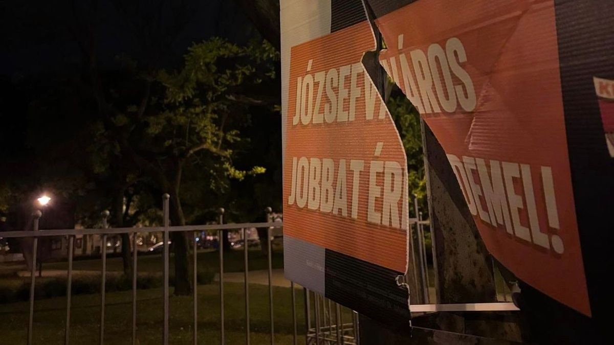 Józsefvárosban is elindult a kampány – már éjszaka letépték a Fidesz-plakátokat