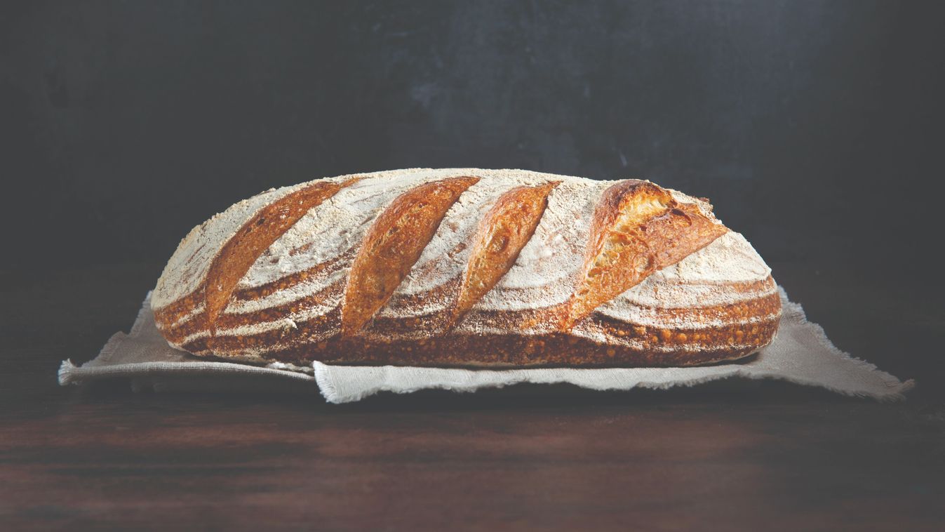Sourdough,Bread.,Freshly,Baked,Organic,Wheat,Bread,On,Dark,Background,